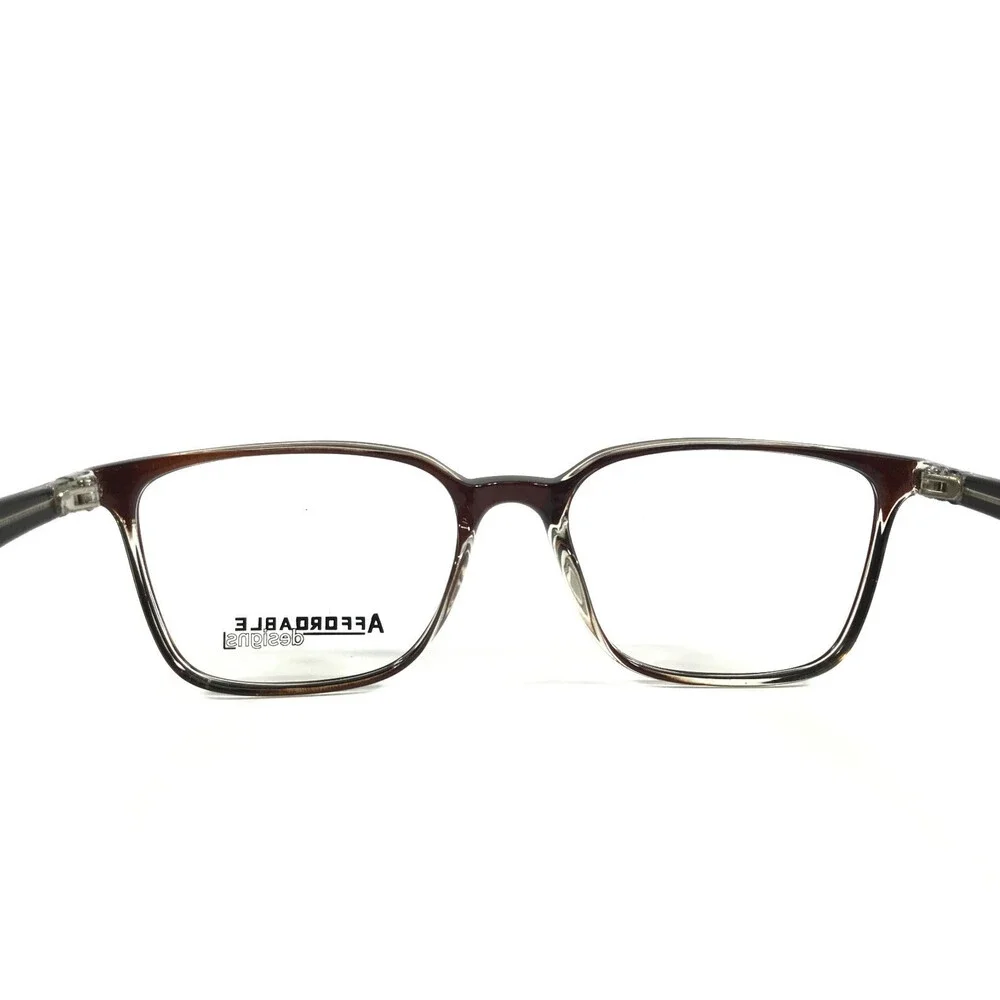 Affordable Designs Eyeglasses Frames TATE BROWN Clear Square Full Rim 52-18-140